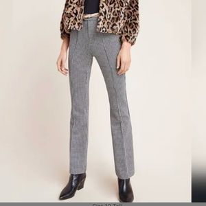 Anthropologie Houndstooth The Essential Trouser Black & White Houndstooth Size 6